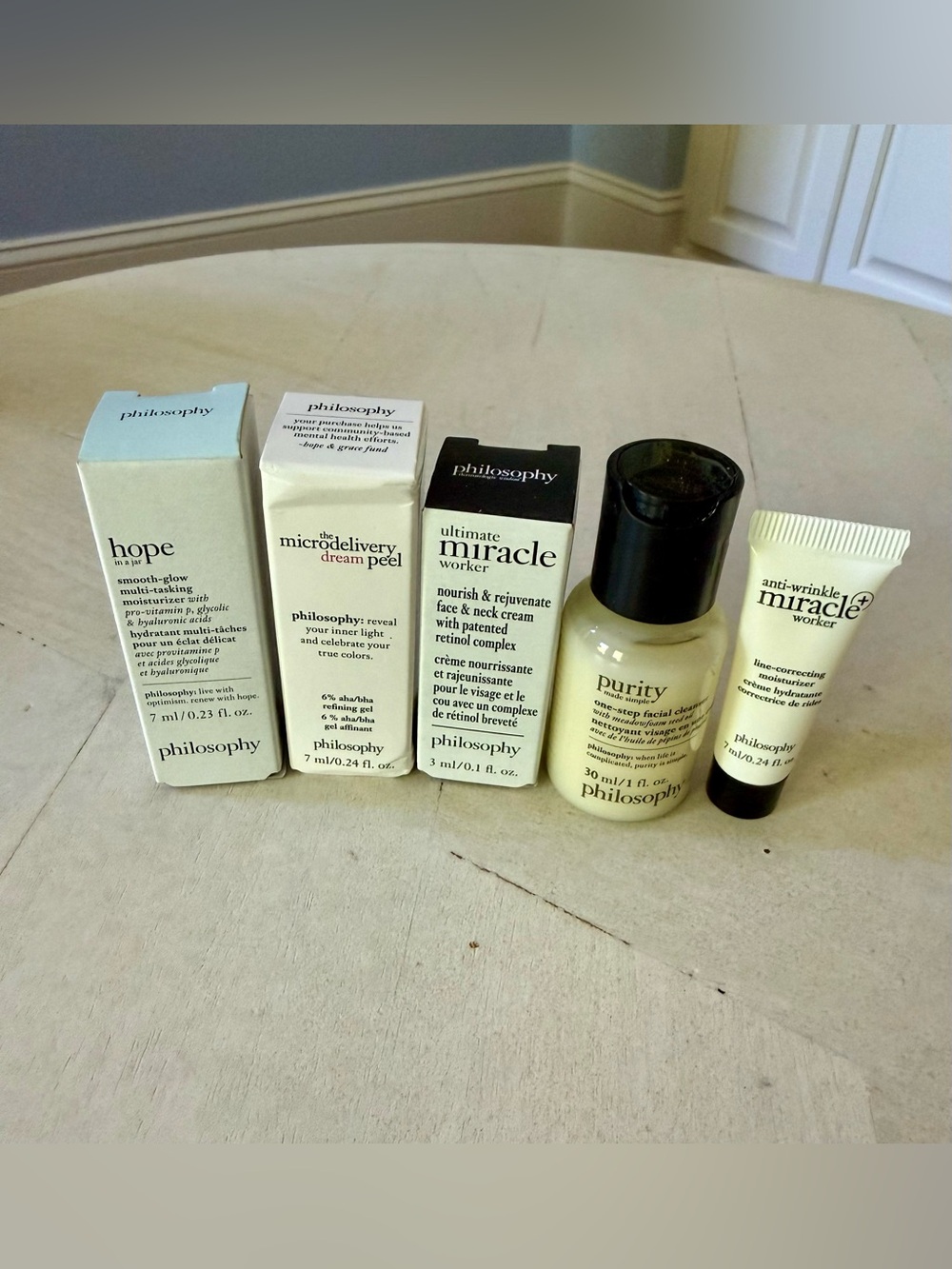 Philosophy Travel Set Hope Moisturizer Miracle Worker Dream Peel ✈️✈️✈️